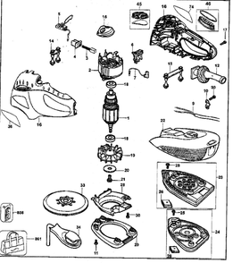 Sander Diagram and Parts List for 900116820  Black and Decker Belt or Drum Sander
